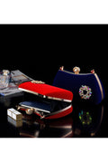 Women Solid Color Ring Hook Party Strap Clutch