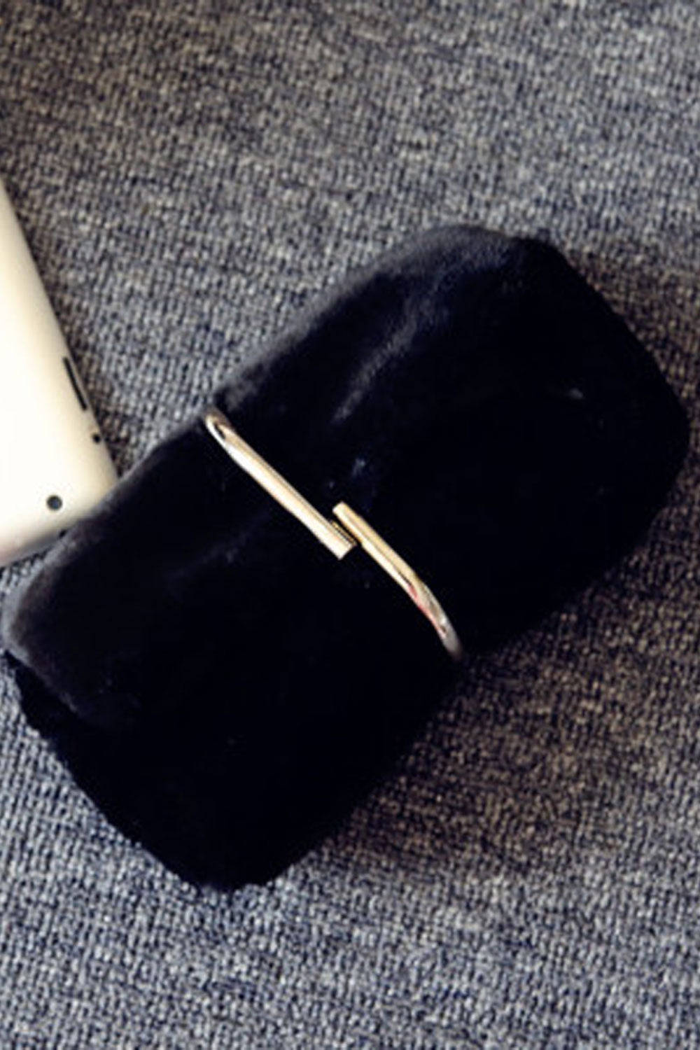 Women Beautiful Rabbit Hair Chain Handle Small Bag