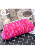 Women Stylish Pleated Pattern Dinner Clutch Bag