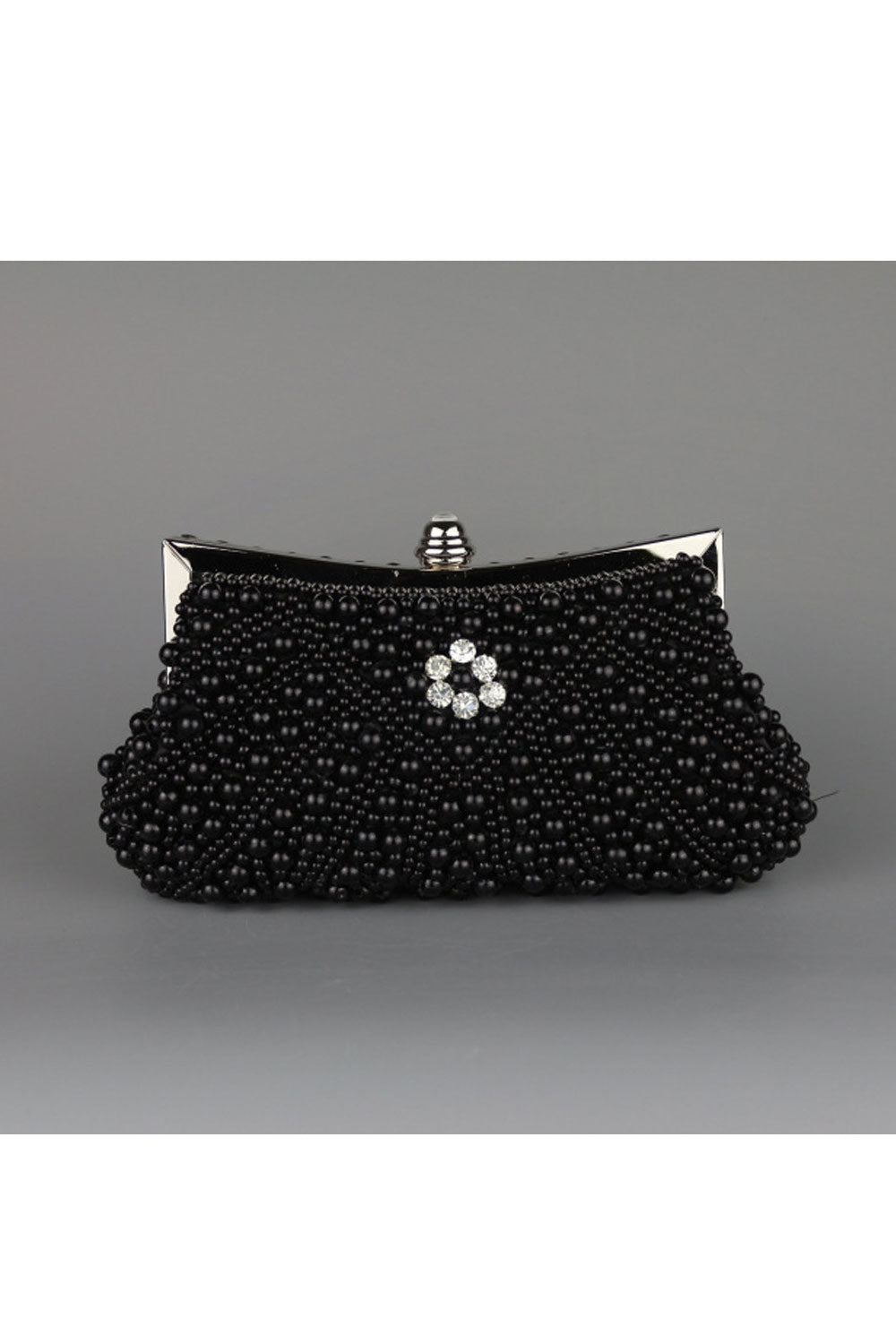 Women Cute Pearls Decorated Bridal Clutch Bag