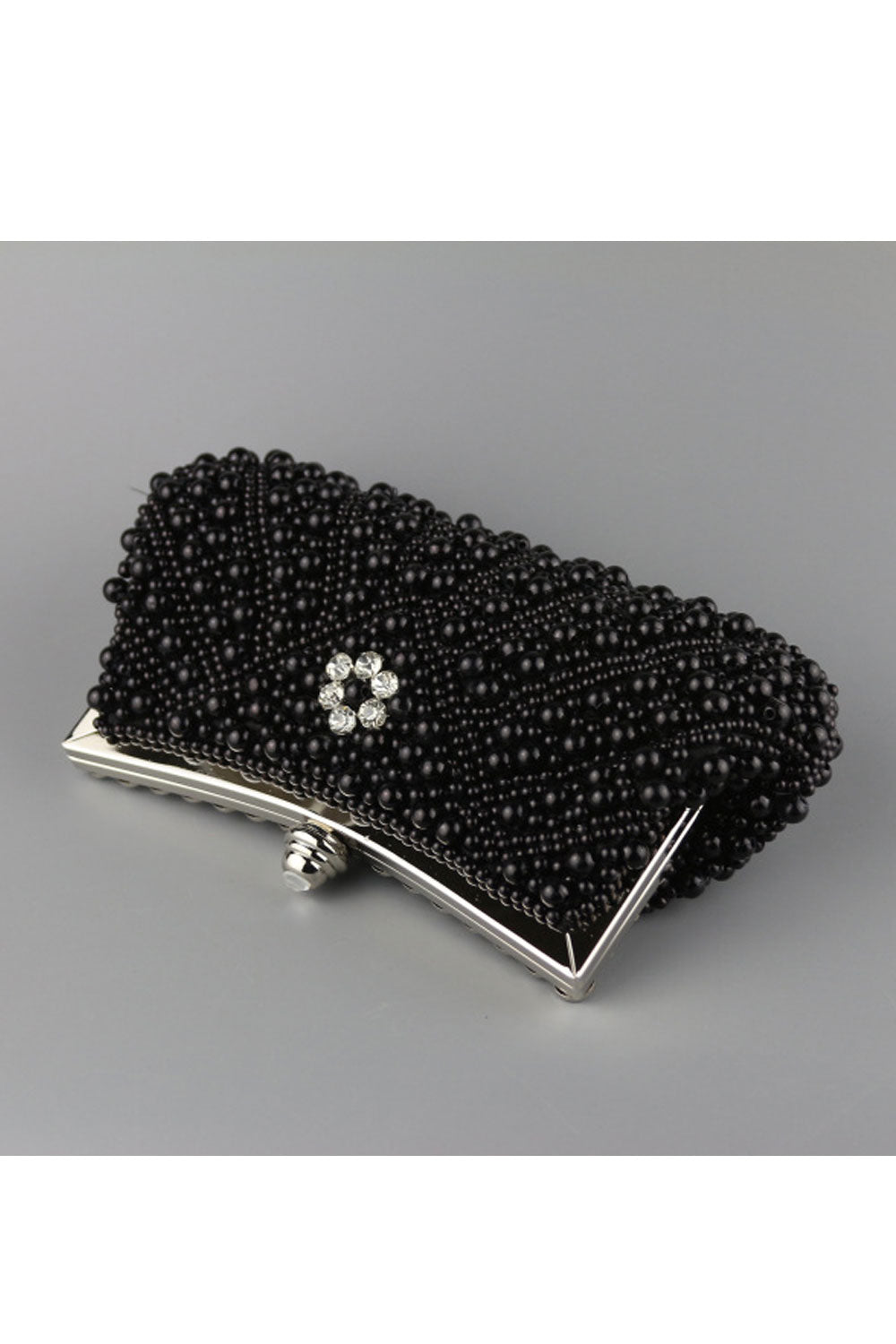 Women Cute Pearls Decorated Bridal Clutch Bag