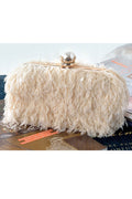 Women Elegant Soft Hairy Party Clutch Bag