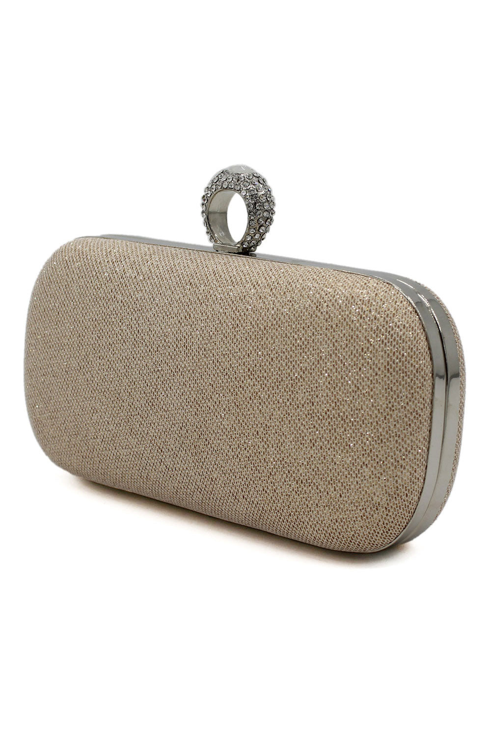 Women Fashion Ring Hook Closure Party Clutch