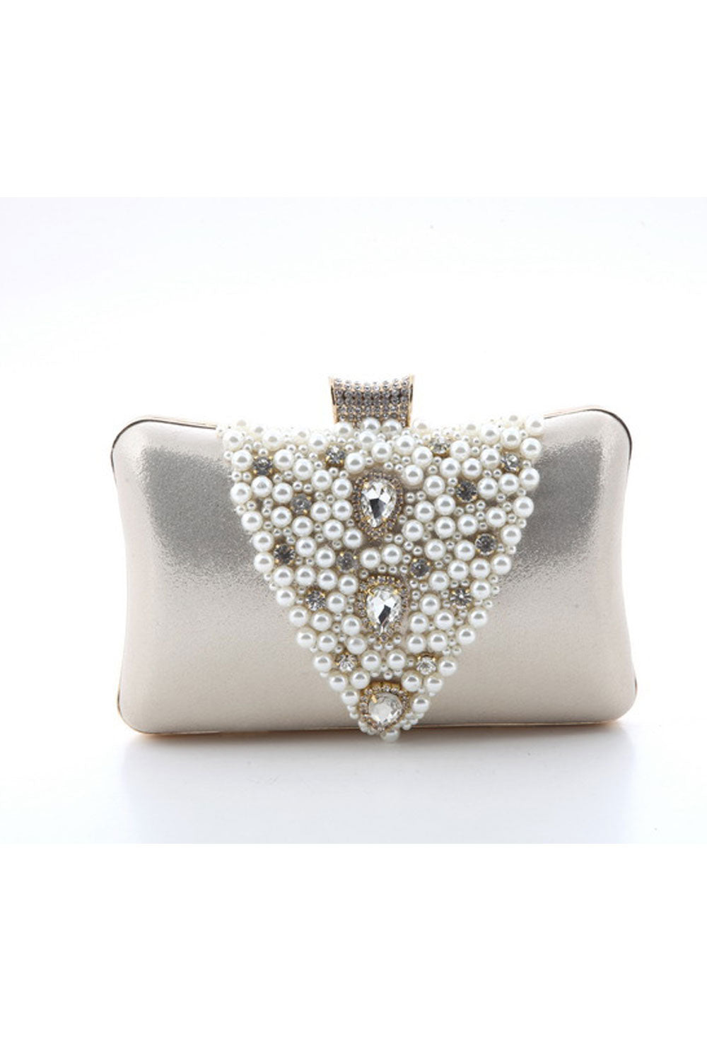 Women Pearls Rhinestone Fashion Party Handbag