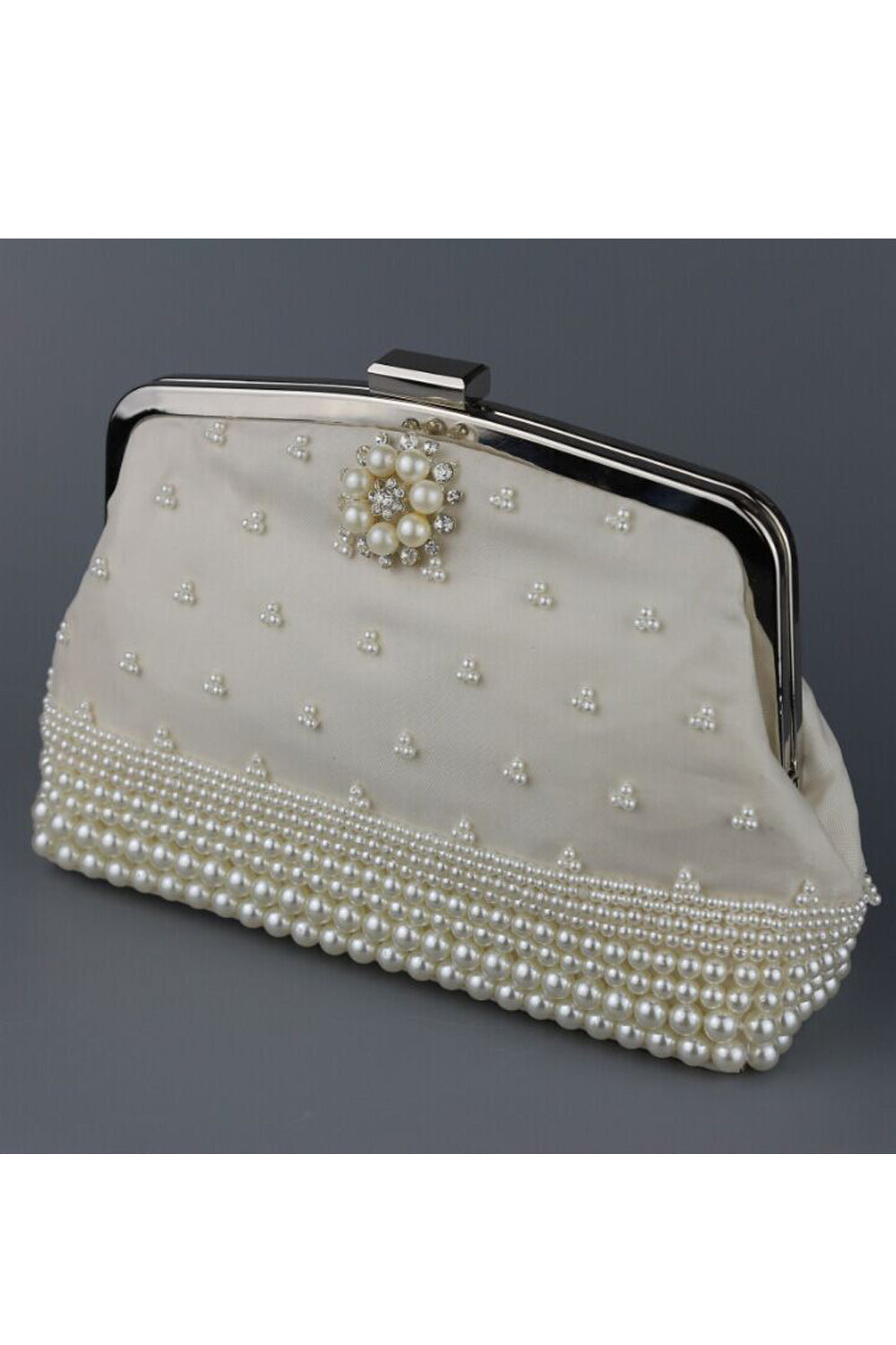 Women Fashion Pearls Designed Party Clutch Bag