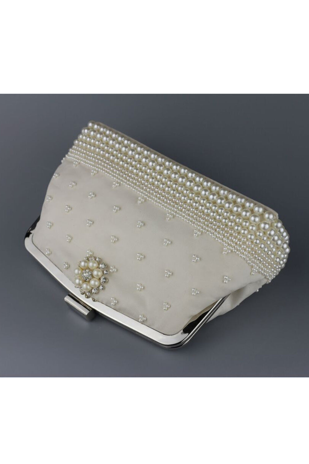 Women Fashion Pearls Designed Party Clutch Bag