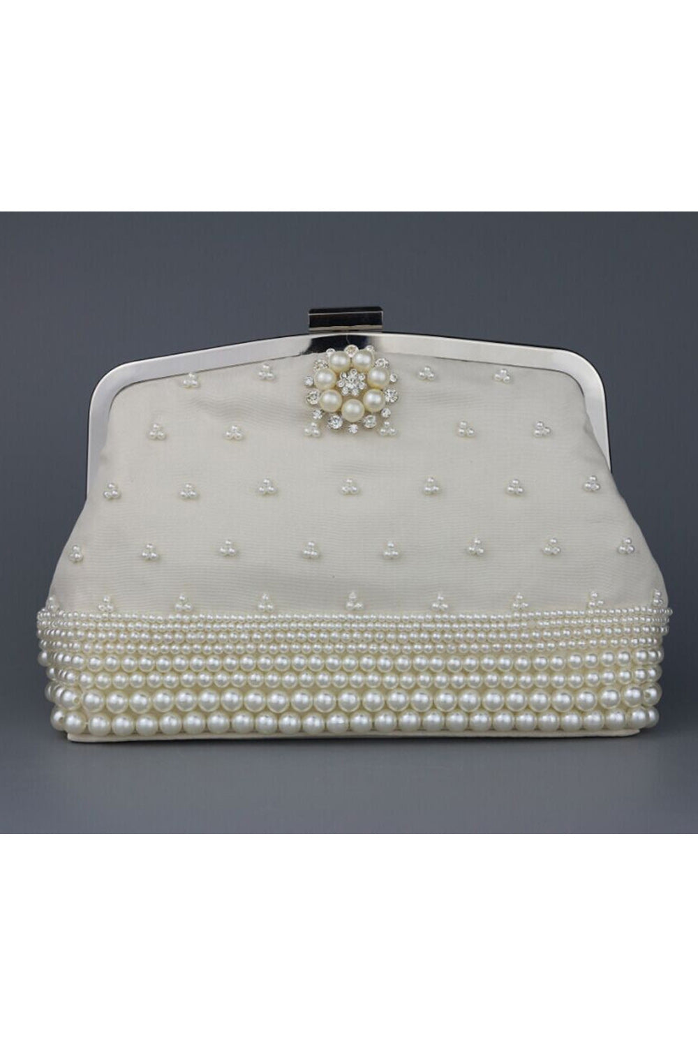 Women Fashion Pearls Designed Party Clutch Bag
