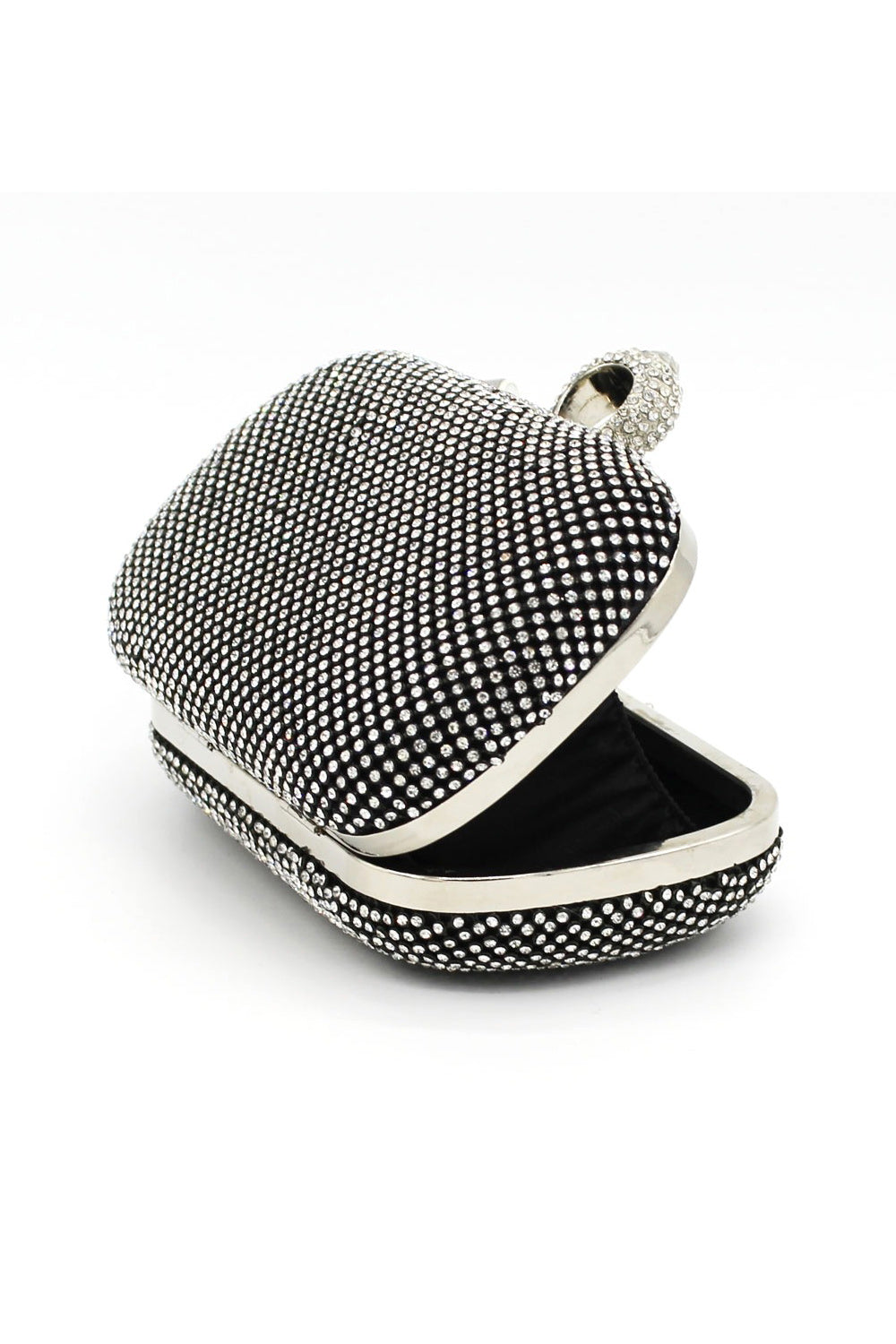 Women Ring Hook Beads Decorated Clutch Bag