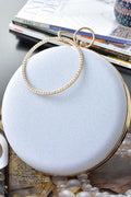 Women Lovely Wrist Handle Round Clutch bag
