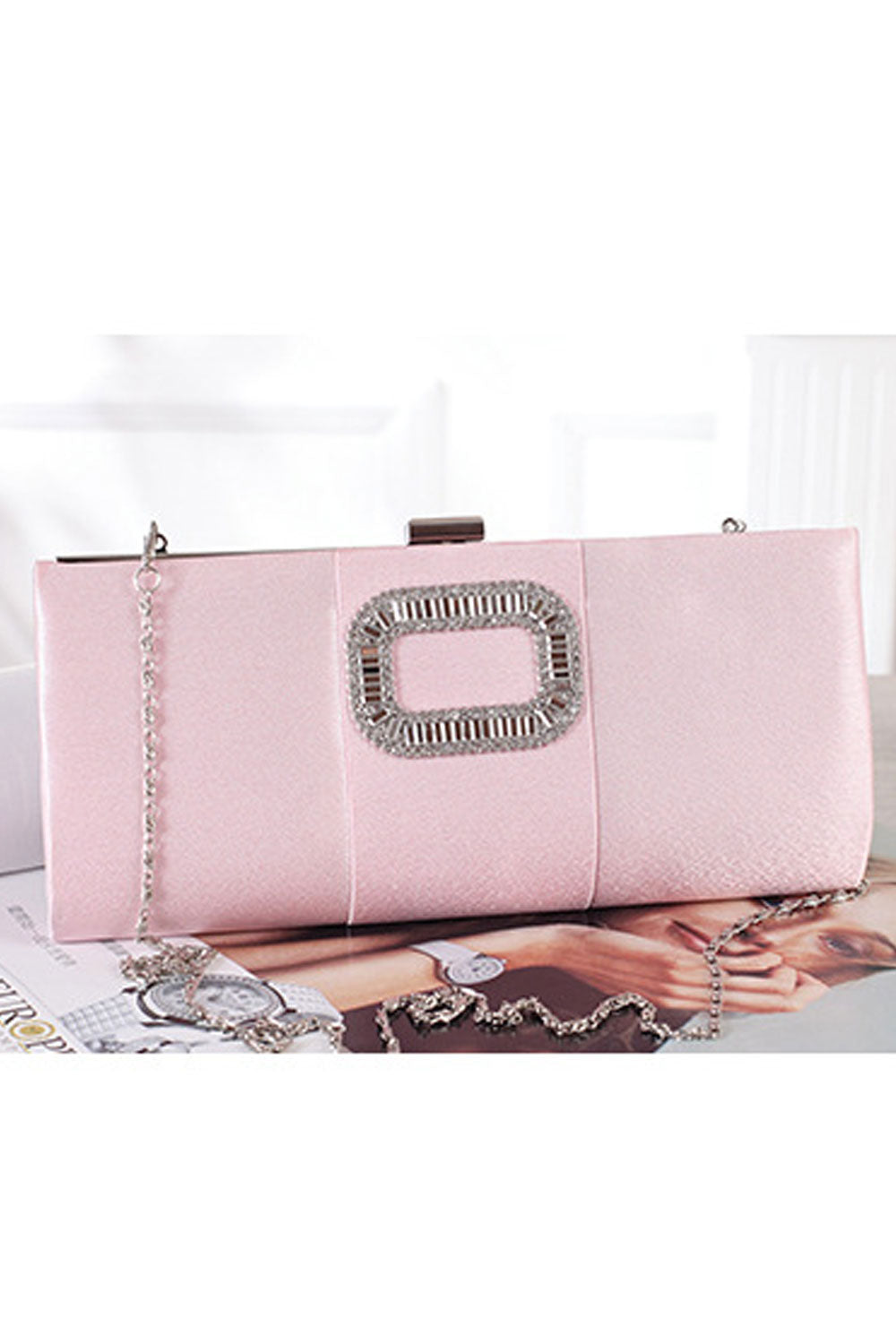 Women Fashion Rectangle Strap Clutch Bag