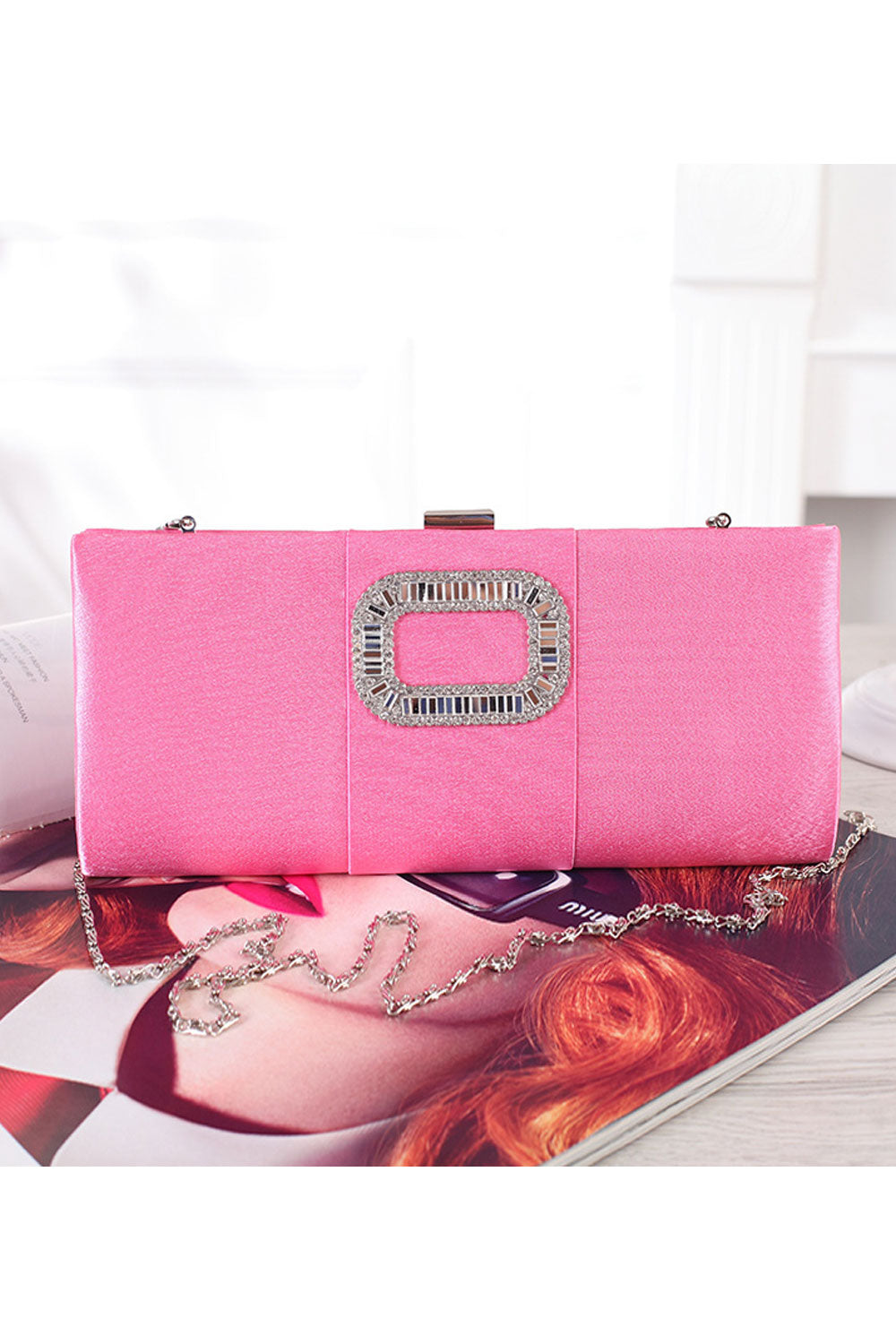 Women Fashion Rectangle Strap Clutch Bag