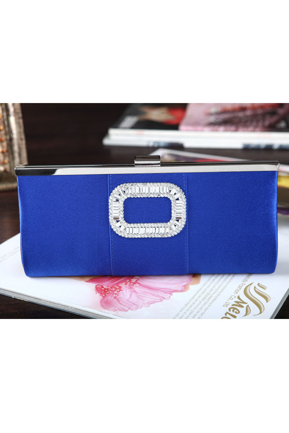 Women Rectangle Fashion Hook Closure Clutch Bag