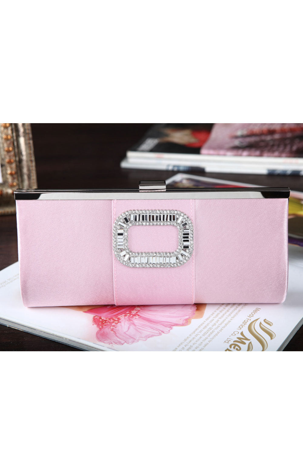 Women Rectangle Fashion Hook Closure Clutch Bag