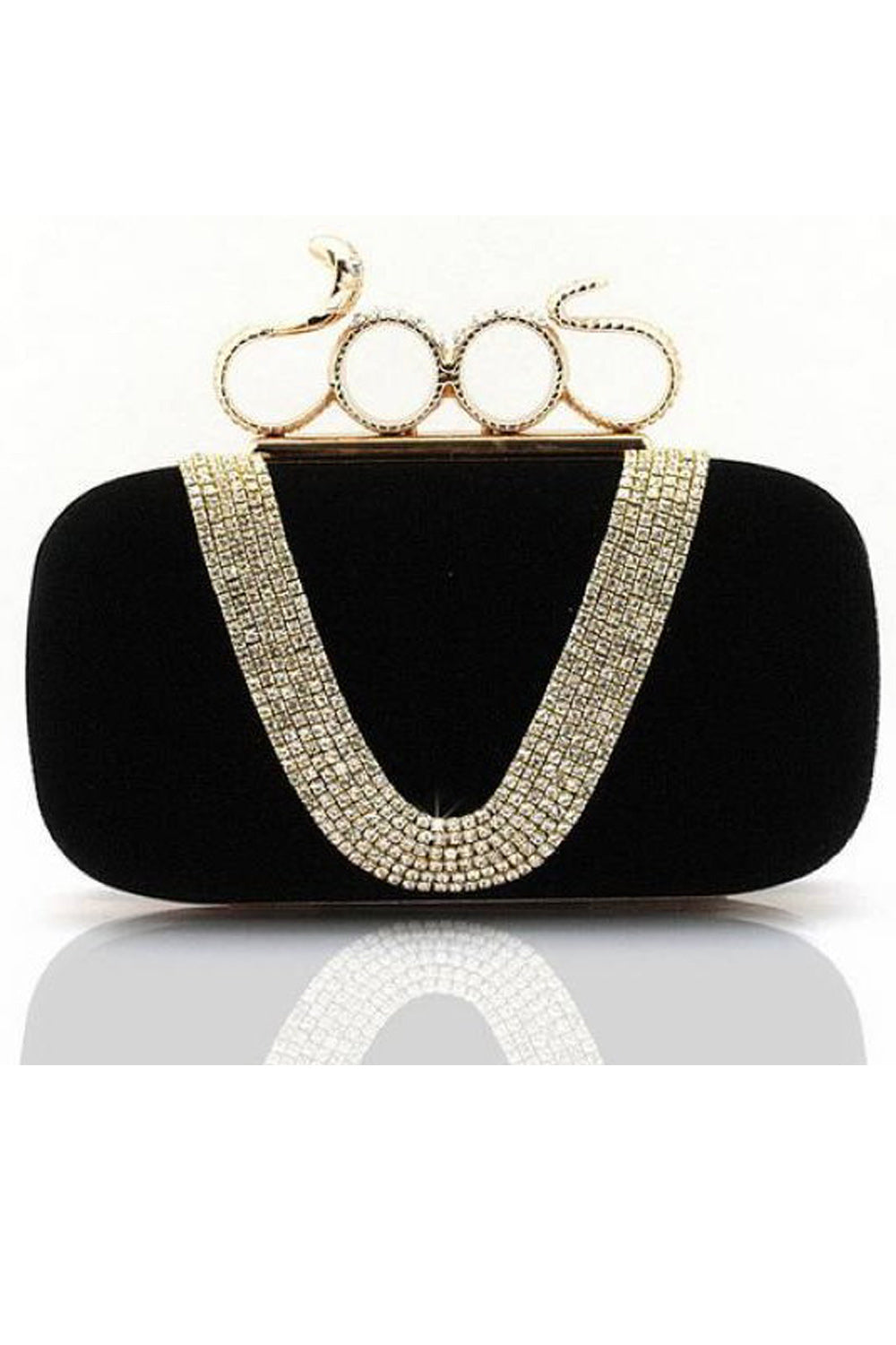 Women Solid Color Decorative Party Clutch Bag