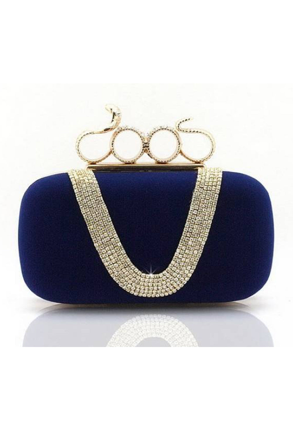 Women Solid Color Decorative Party Clutch Bag