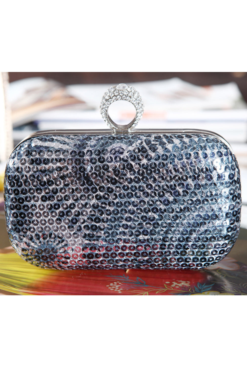 Women Colorful Sequins Decorated Weddings Clutch Bag