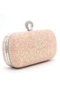 Women Shiny Glitter Lock Closer PU Glitter Party Clutch Bag