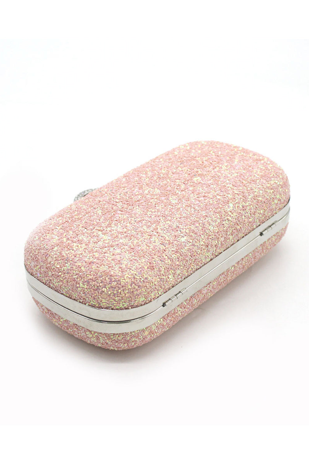 Women Shiny Glitter Lock Closer PU Glitter Party Clutch Bag