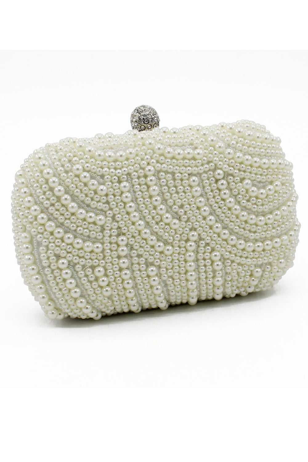 Women Lock Closer Pearls Decorated Fashionable Clutch