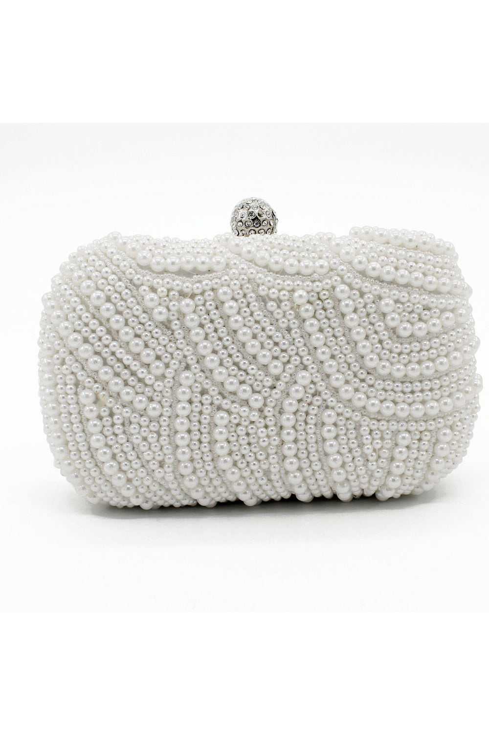 Women Lock Closer Pearls Decorated Fashionable Clutch