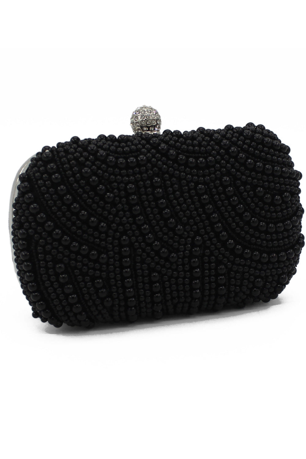 Women Lock Closer Pearls Decorated Fashionable Clutch