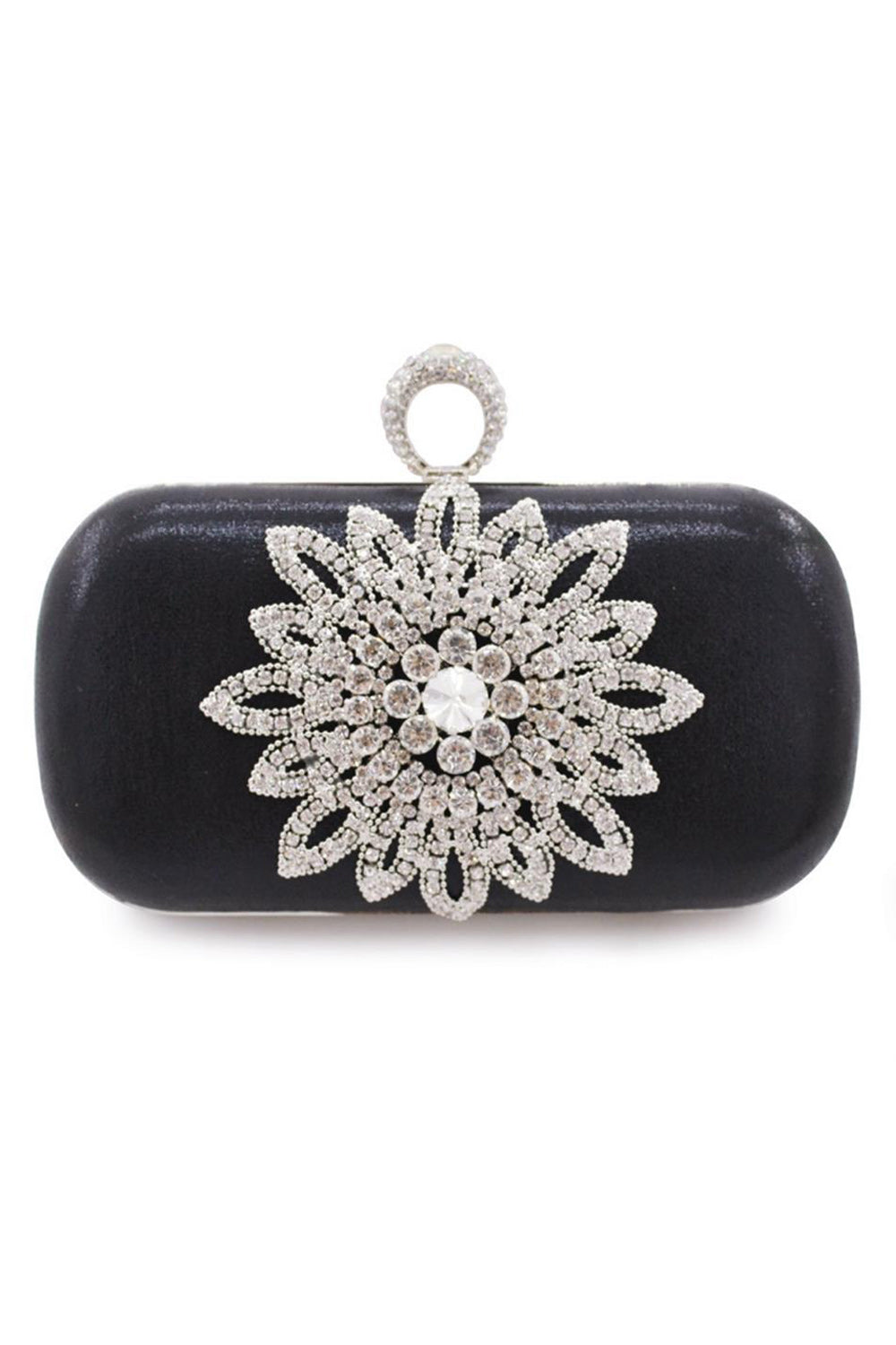Women Classic Rhinestones Decoration Party Hand Clutch