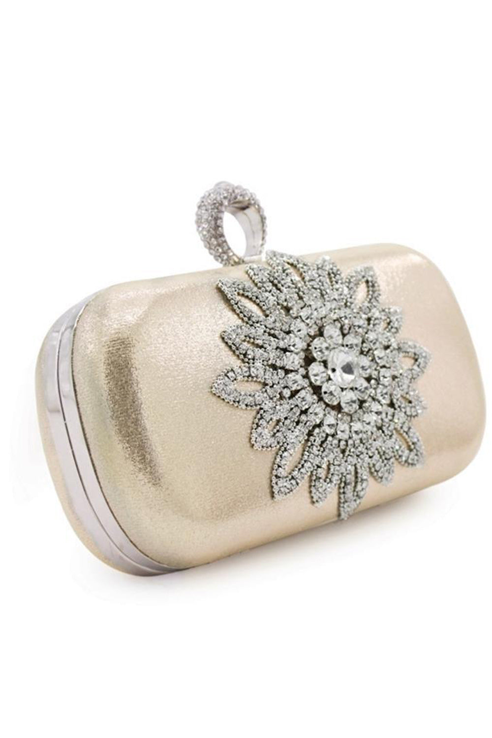 Women Classic Rhinestones Decoration Party Hand Clutch