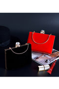 Women Slim Square Shaped Solid Colored Fashion Bag