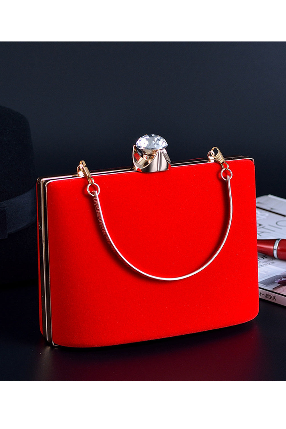 Women Slim Square Shaped Solid Colored Fashion Bag