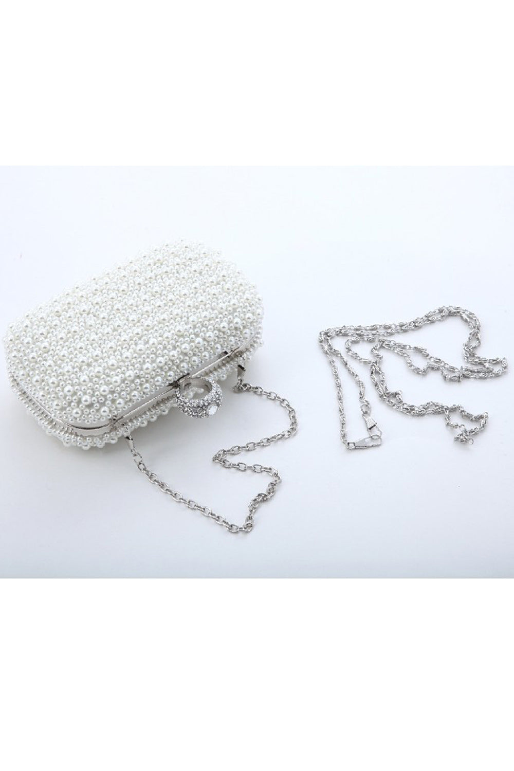 Women Pearls Decoration Handheld Fashionable Clutch Bag