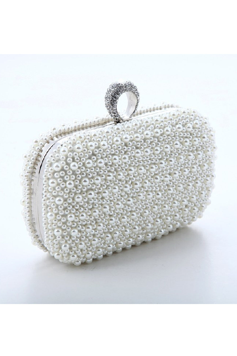 Women Pearls Decoration Handheld Fashionable Clutch Bag