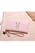 Women Rabbit Ear Cash Holder Zip Closure Casual Wallet