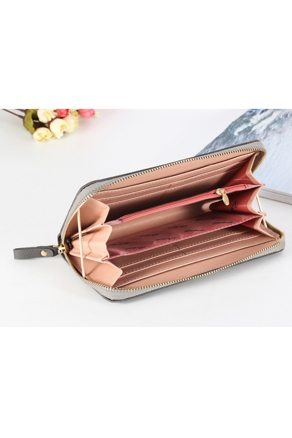Women Hand Holding Smart Multi Card Holder Wallet