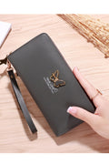 Women Horizontal Two Folds Card Holder Casual Wallet