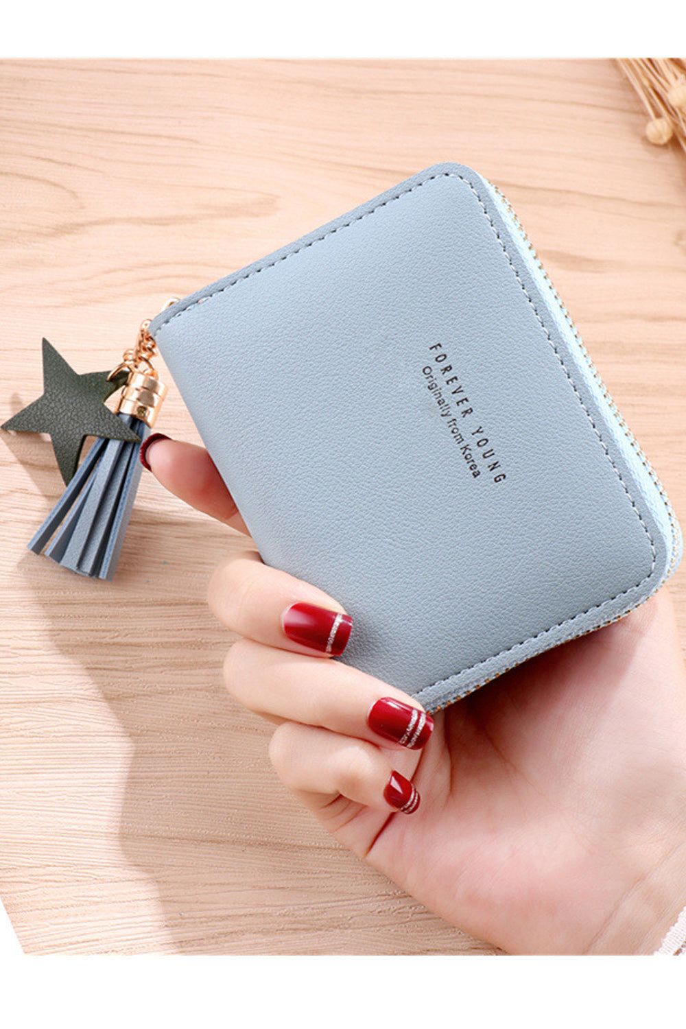 Women Multifunctional Zipper Two Folds PU Wallet