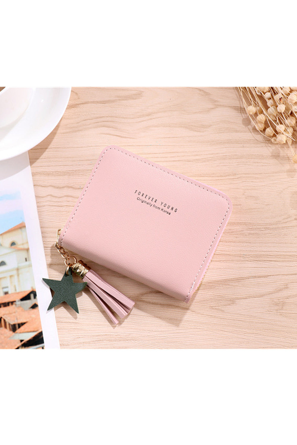 Women Multifunctional Zipper Two Folds PU Wallet