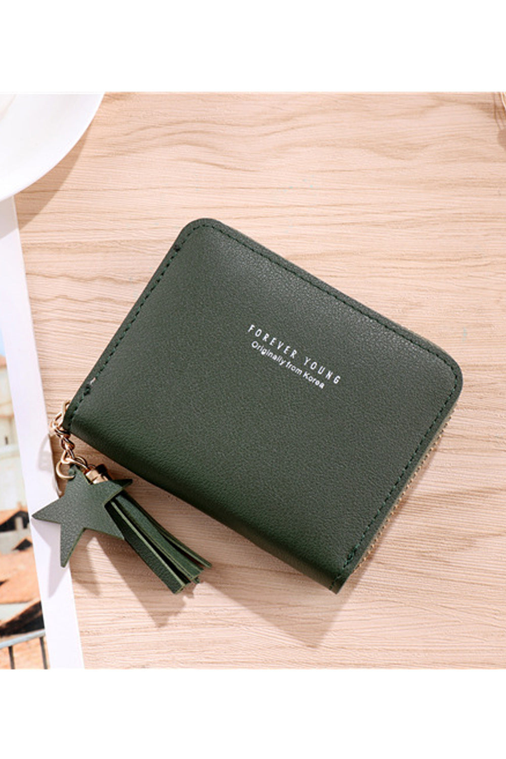 Women Multifunctional Zipper Two Folds PU Wallet