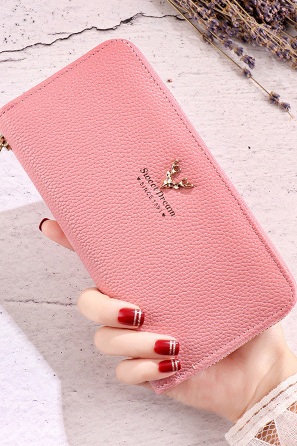 Women Zip Closure Multi Card Holder Casual Wallet