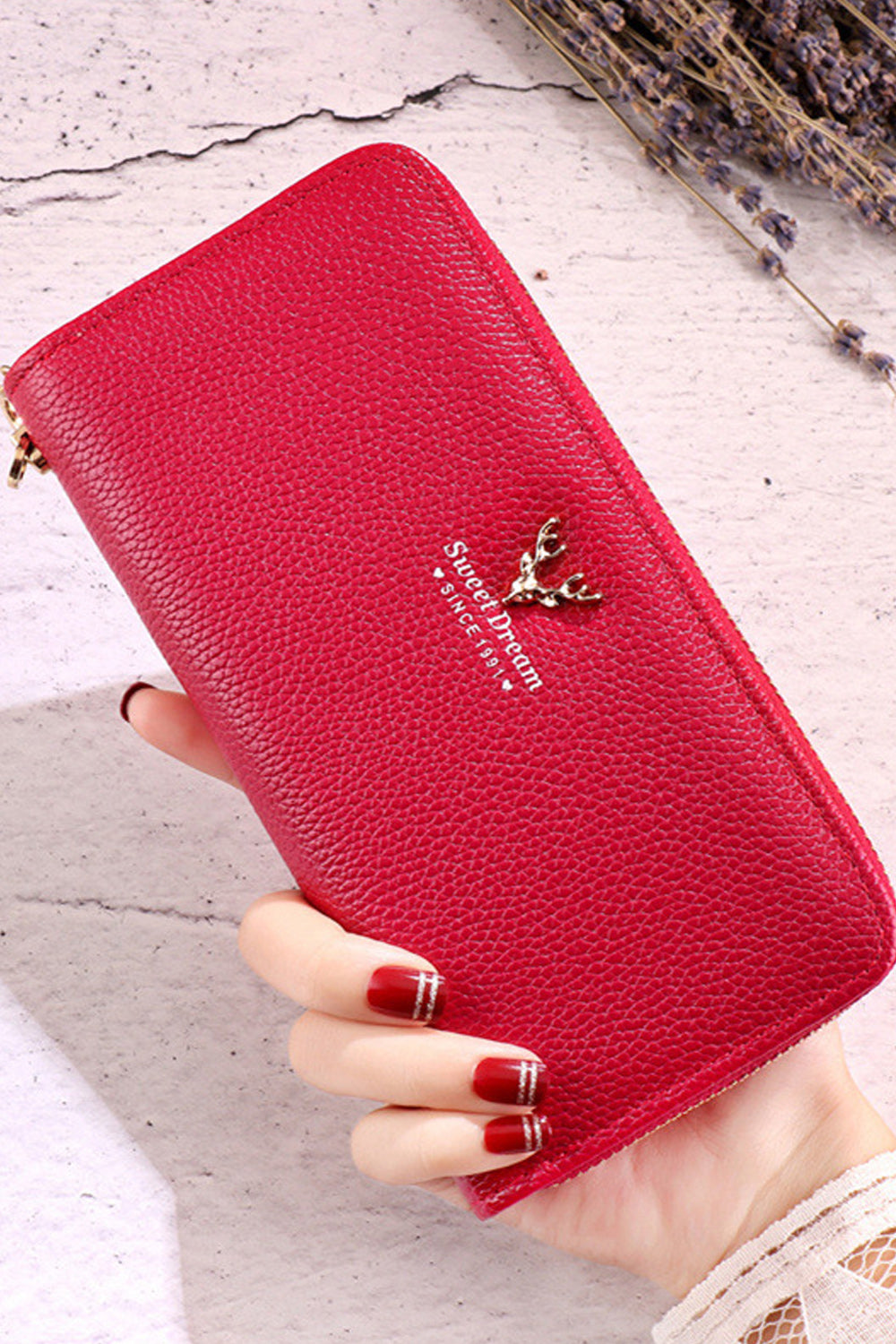 Women Zip Closure Multi Card Holder Casual Wallet