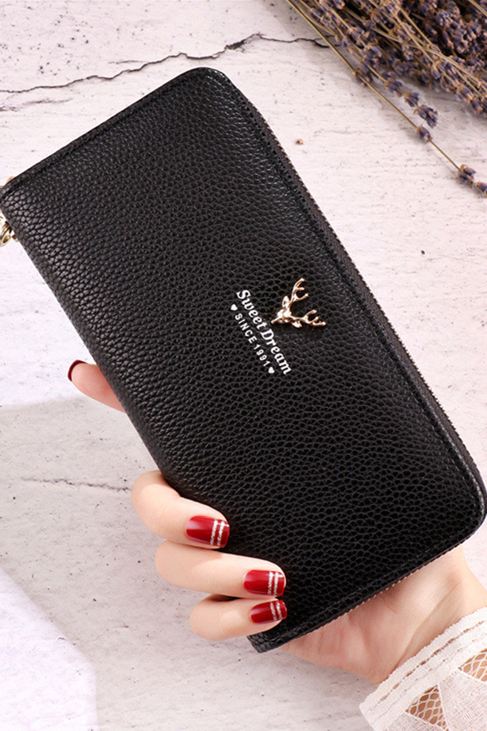 Women Zip Closure Multi Card Holder Casual Wallet