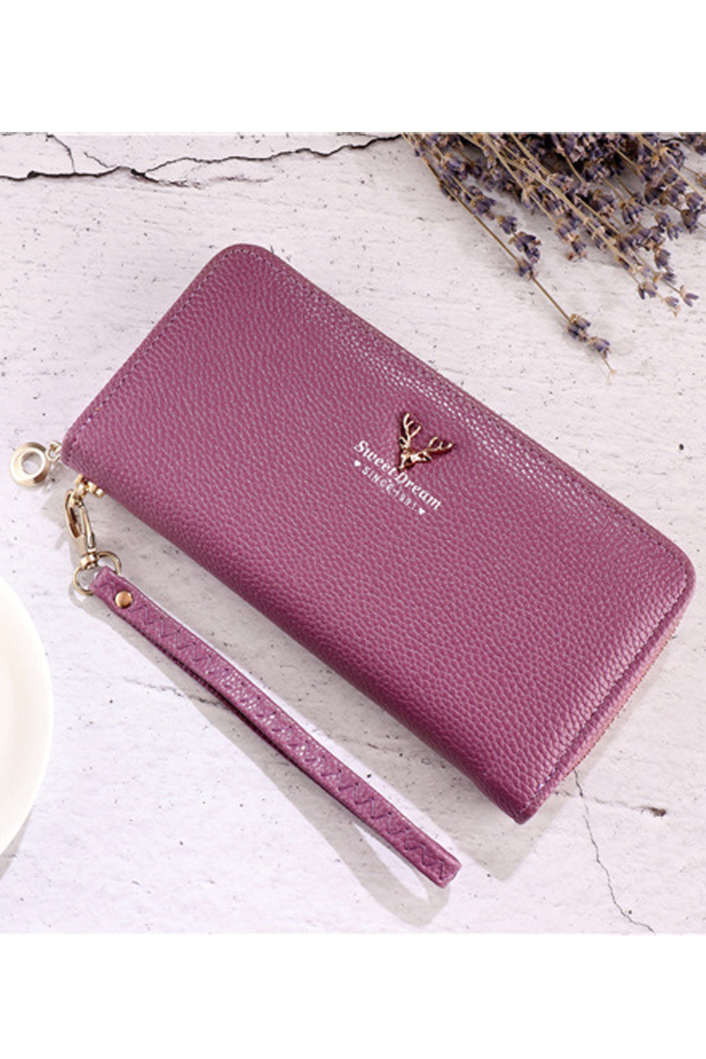Women Zip Closure Multi Card Holder Casual Wallet