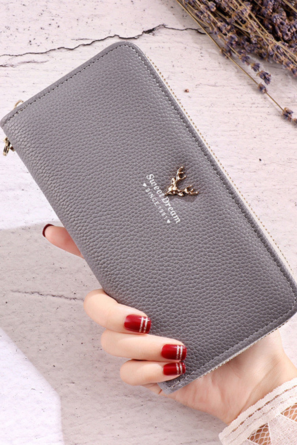 Women Zip Closure Multi Card Holder Casual Wallet