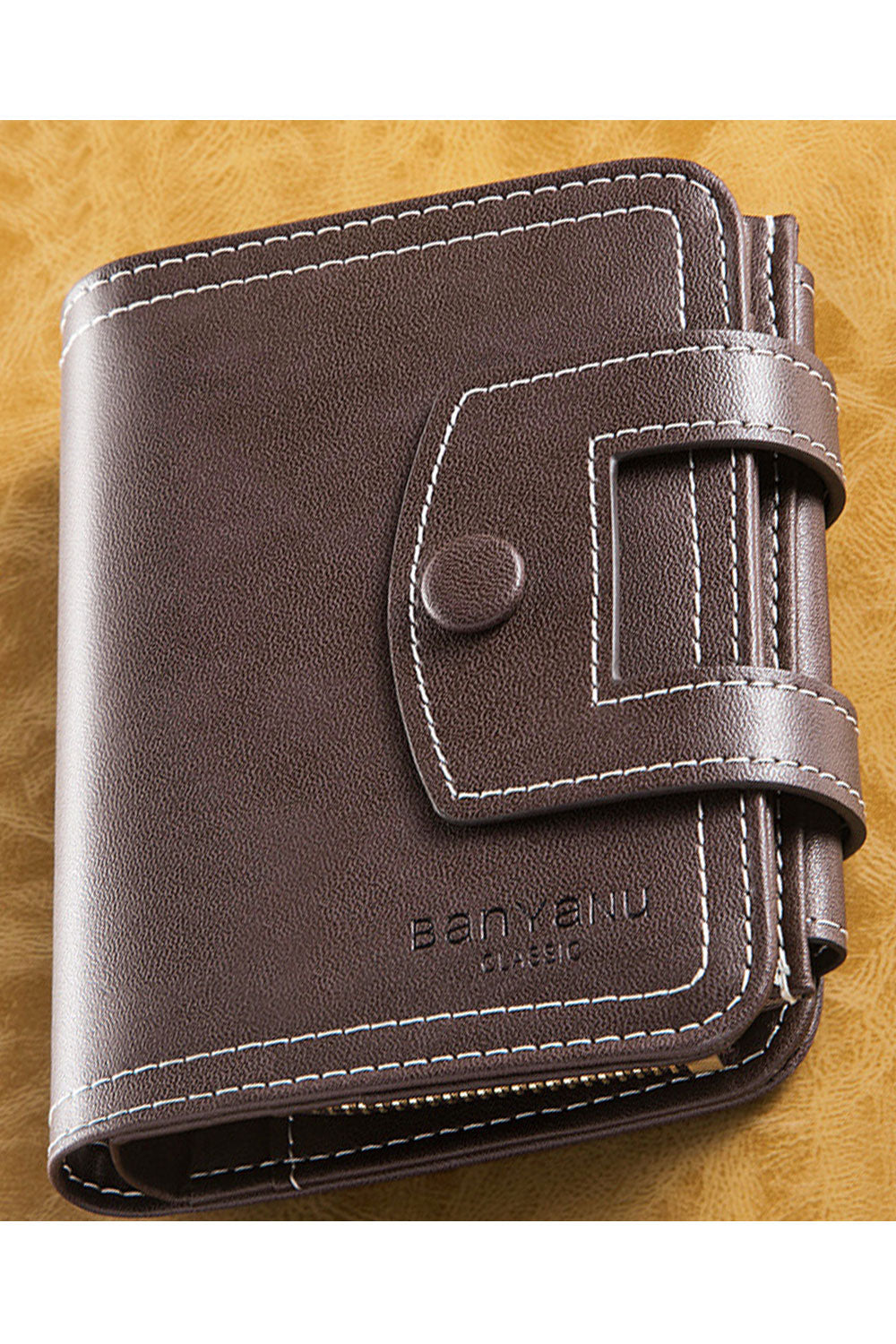 Women Small PU Leather Three Folds Casual Wallet