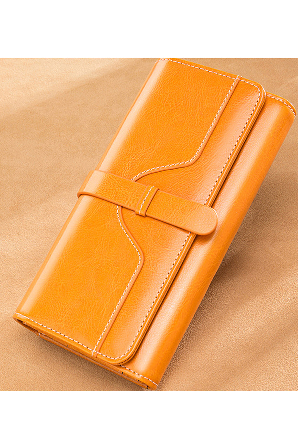Women Buckle Belt Solid Colored Cash Holder Wallet