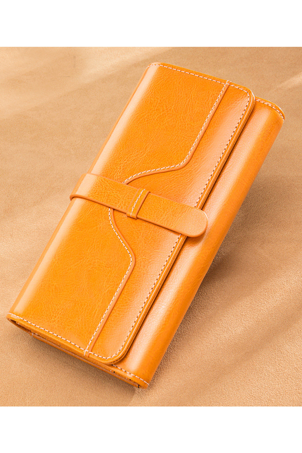 Women Buckle Belt Solid Colored Cash Holder Wallet