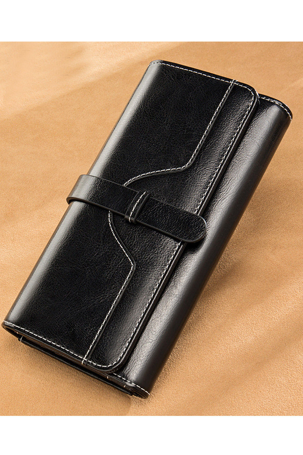 Women Buckle Belt Solid Colored Cash Holder Wallet