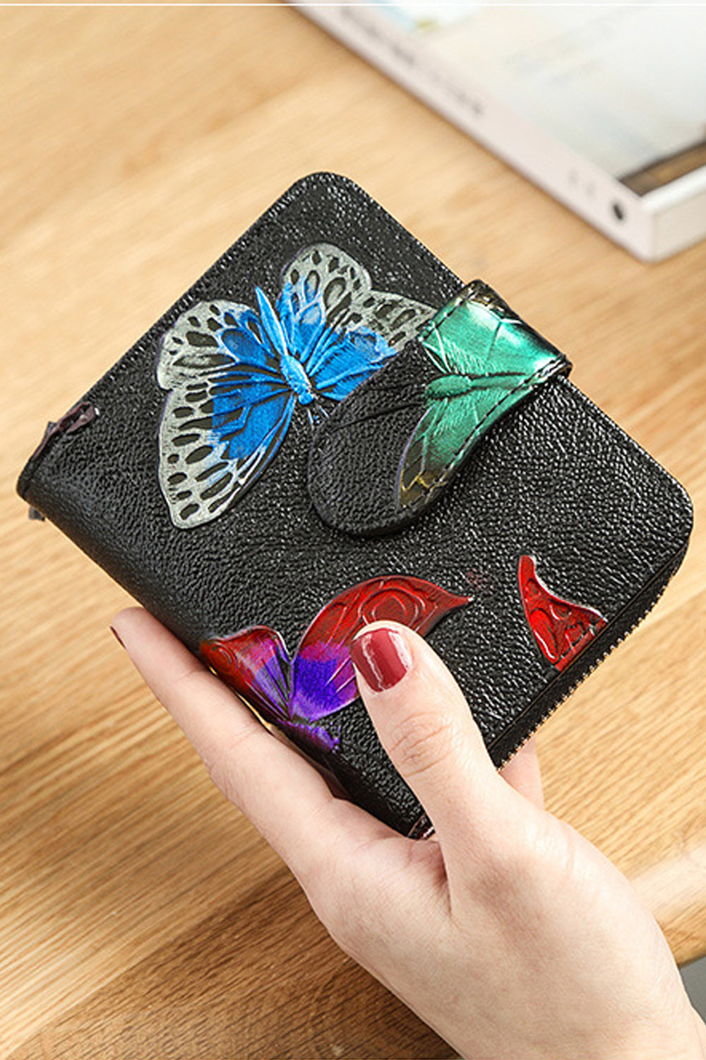 Women Butterfly Decoration Card Holder Casual Wallet