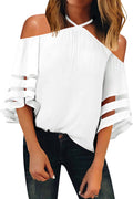 Women Stylish Halter Loose Sleeve Casual Top