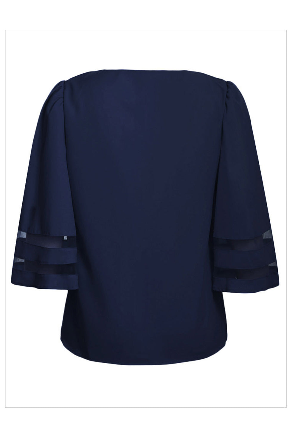 Women Stylish V-Neck Loose Long Sleeve Solid Colored Top