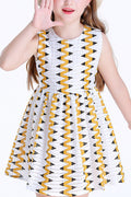 Kids Girls Printed Pattern Cute Sleeveless Dress